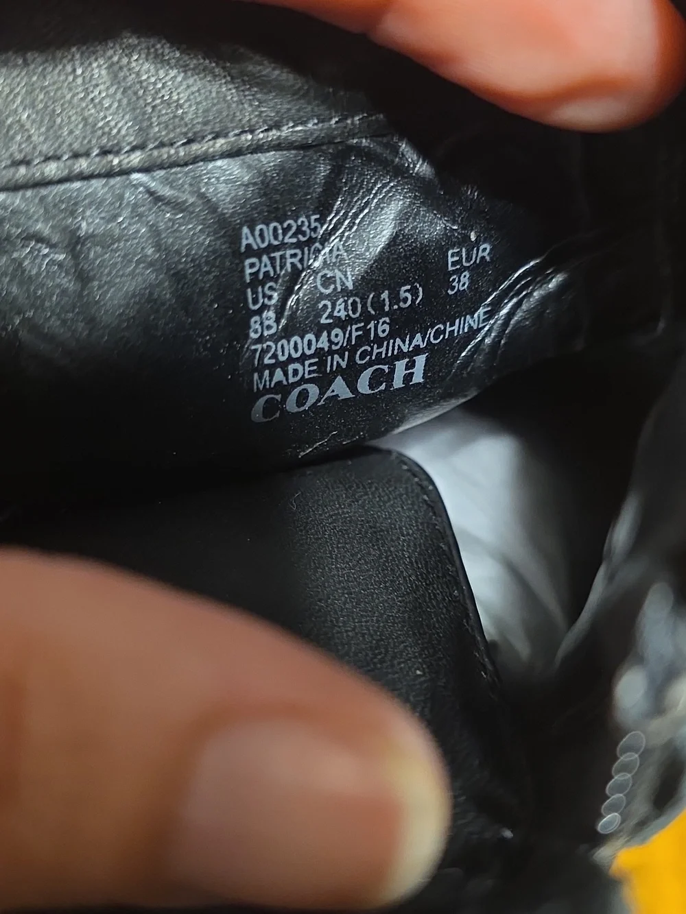 Coach Patricia leather ankle boots With Box And Book Style No. 34A00235-BBK - Picture 8 of 16